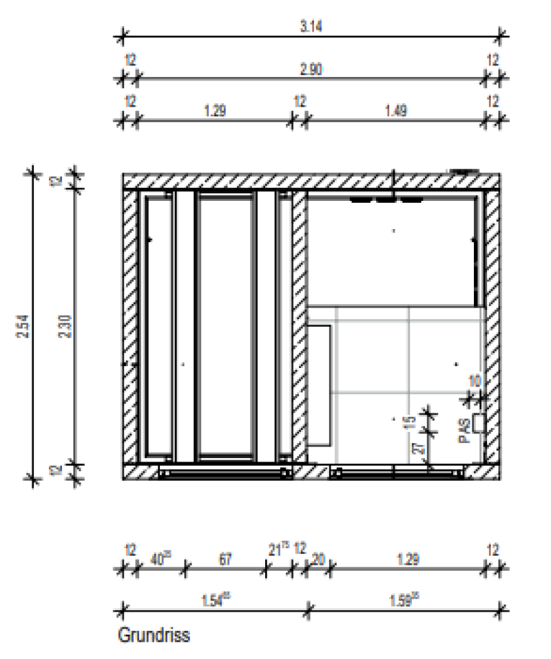 Grundriss TS R0 332 Typ G001