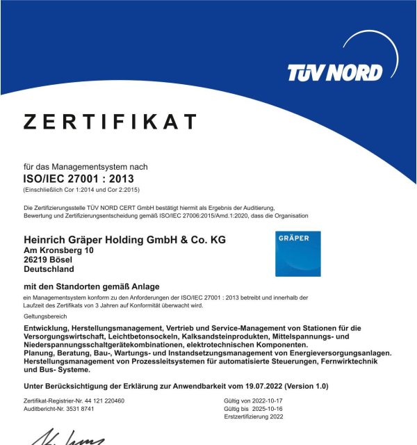220460 Heinrich Graeper Holding Gmb H Co KG 27001